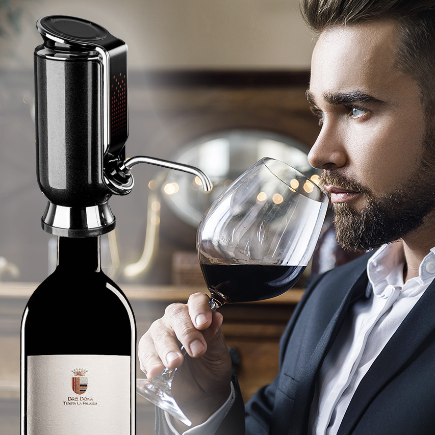 Wine bottle and glass not included