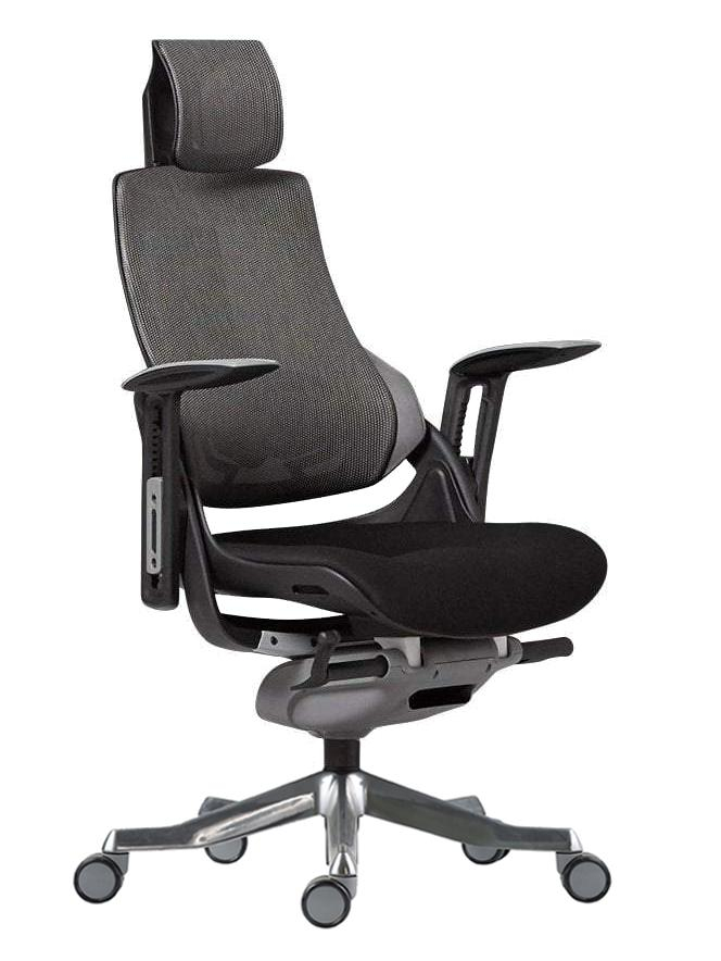 Black Frame, Fabric Seat & Mesh Back