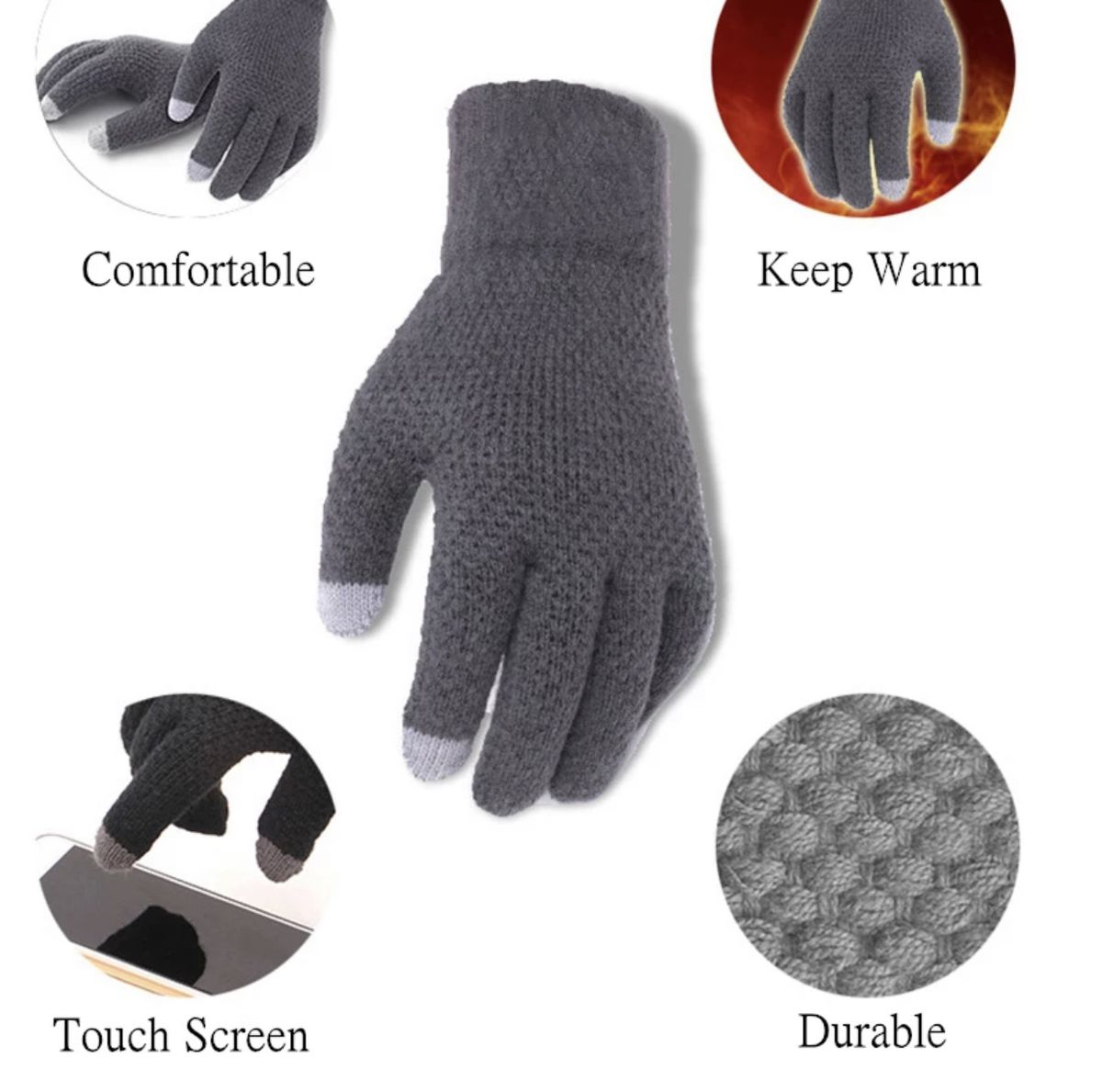 gs thermal knit gloves