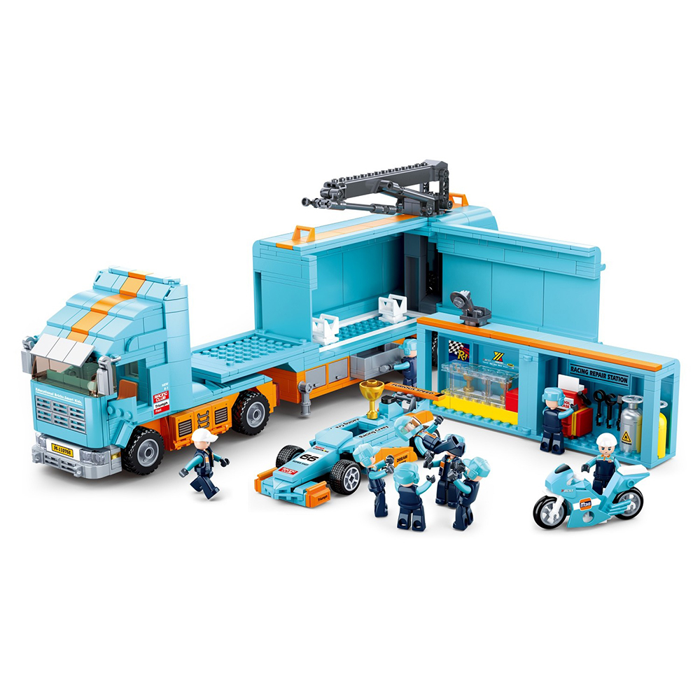 1044-Piece F1 Mobile Racing Team Building Set