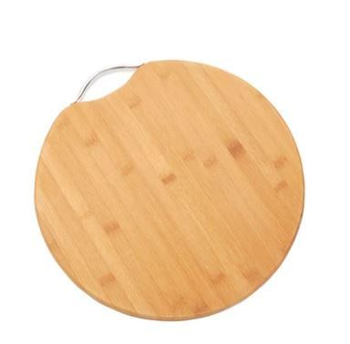 55 off on 40cm Round Bamboo Wooden Cutting Board with Metal Handle