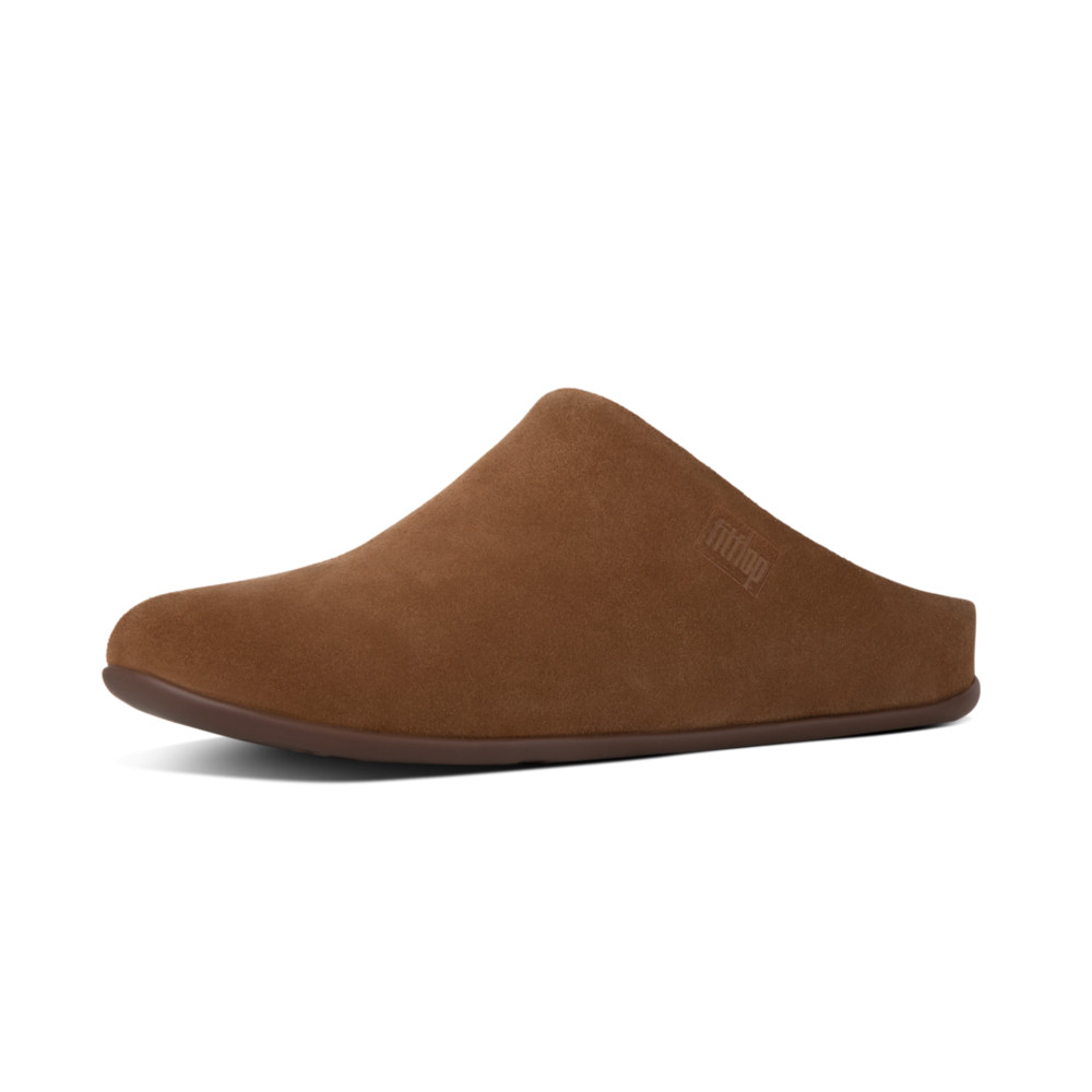 Ladies Chrissie Shearling Tumbled Tan Slippers