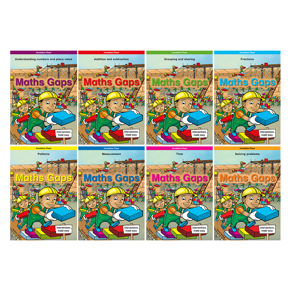 22 off on Set of 8 English or Afrikaans Maths Gaps Foundation Phase