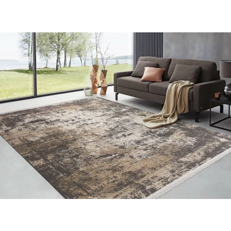 70% off on Retro Faded Abstract Rug with Fringe | OneDayOnly