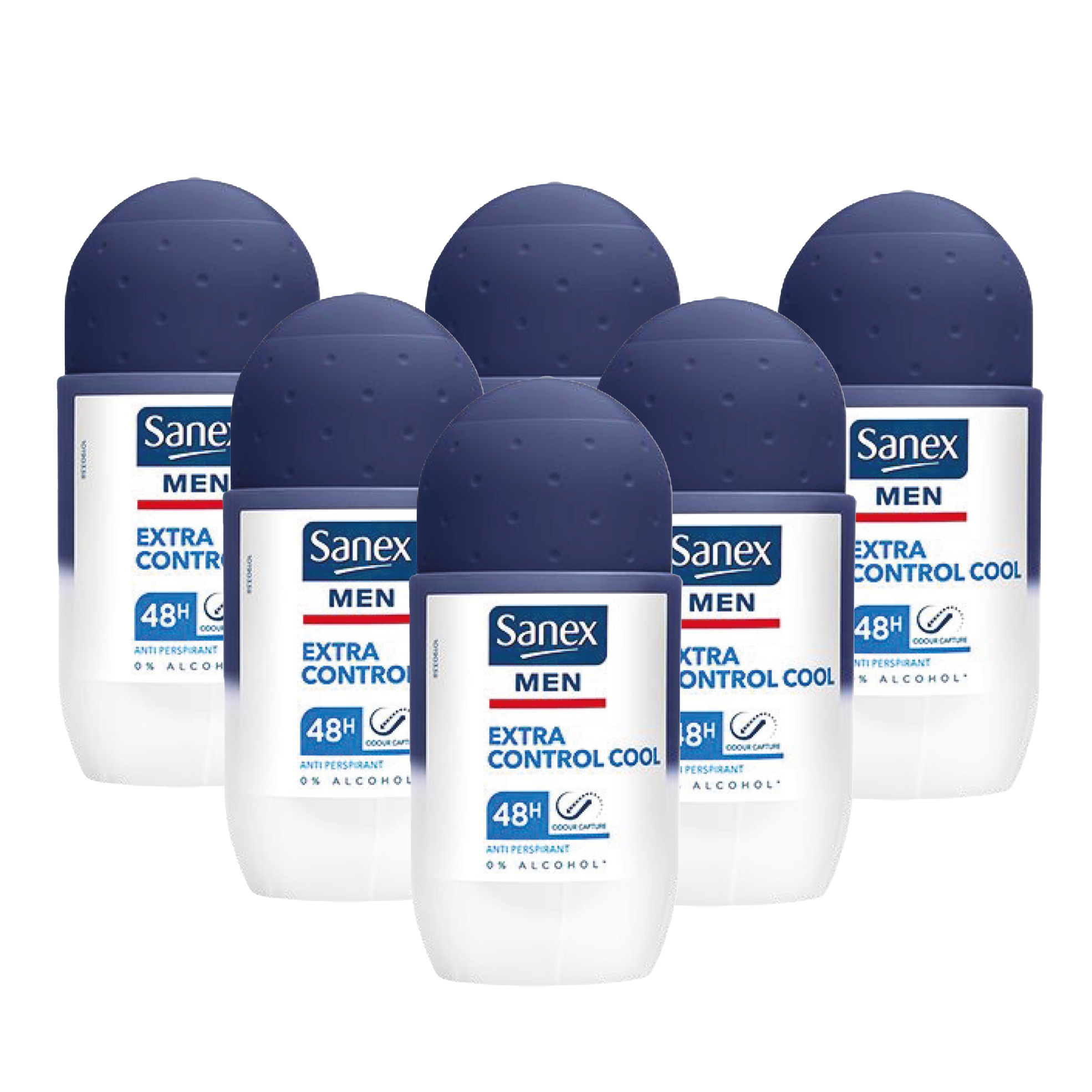 6x 50ml Men's Anti-Perspirant Roll-Ons