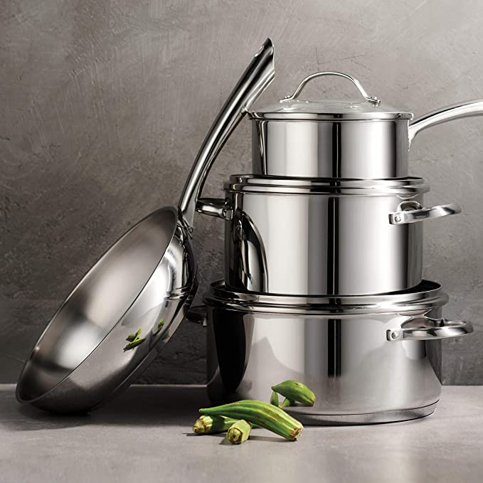 7-Piece Stainless Steel Una Cookware Set