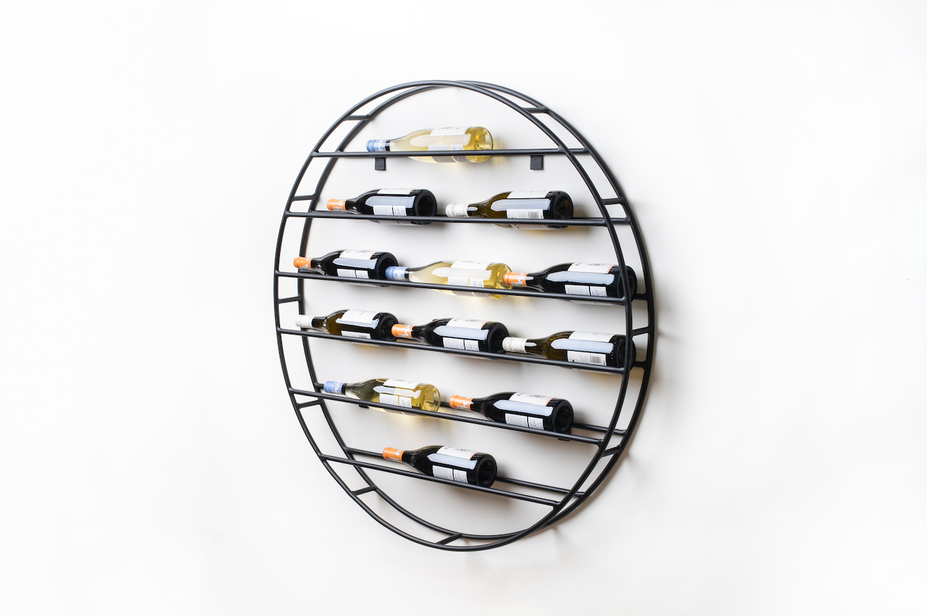 Wine bottles are not included.