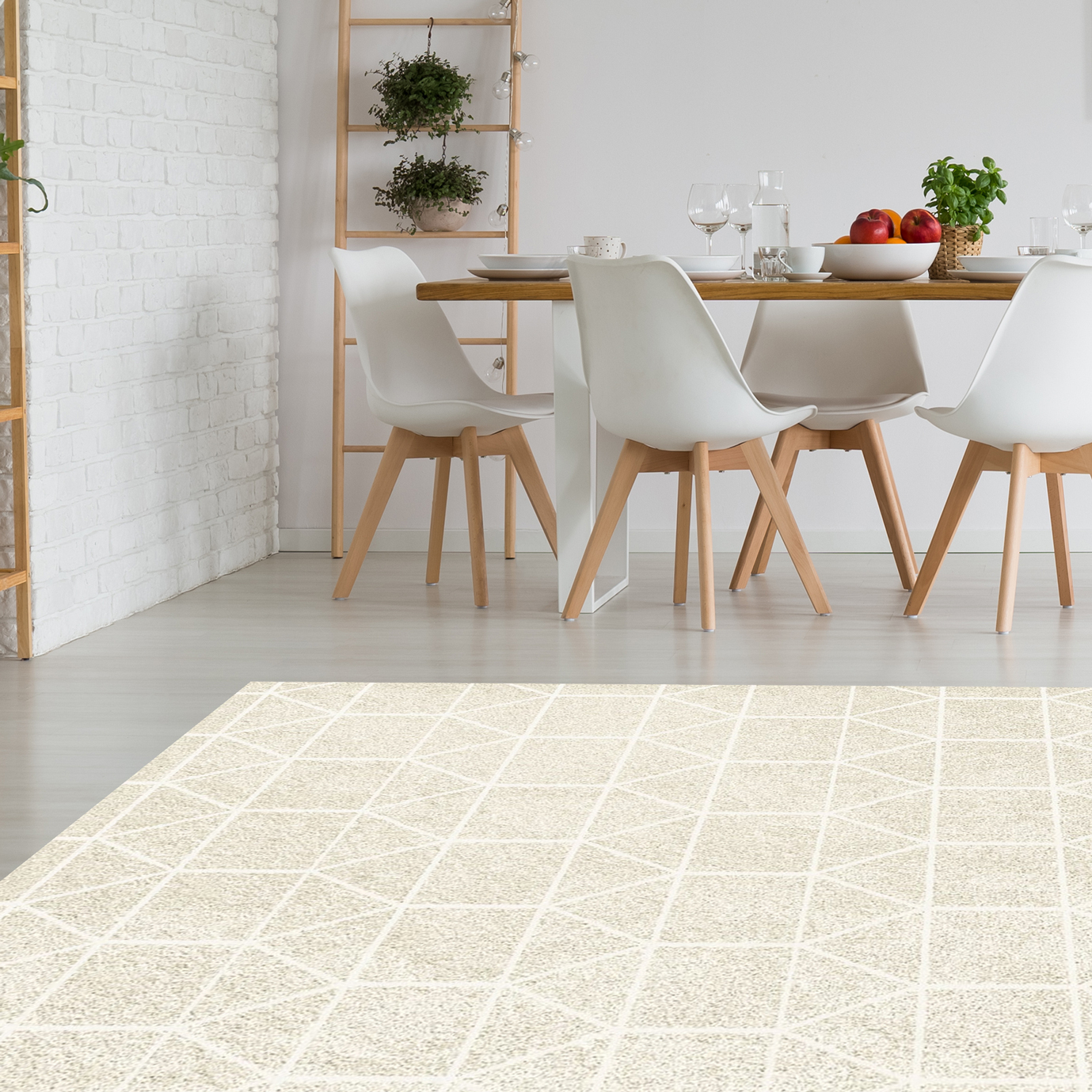 60% off on Cream Geometric Chill Rug | OneDayOnly