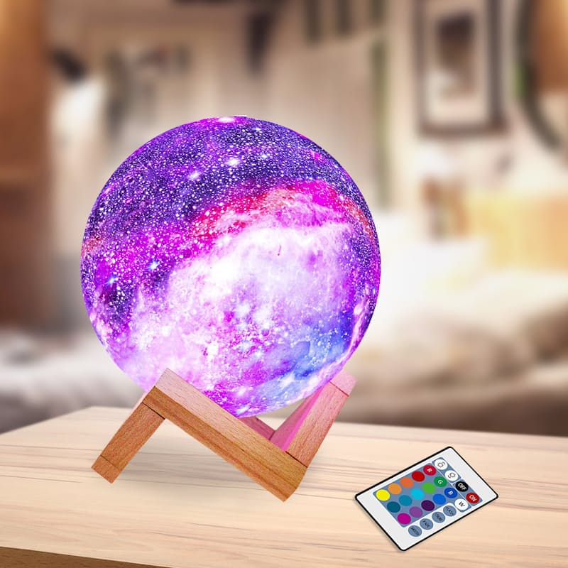 3d galaxy moon deals lamp