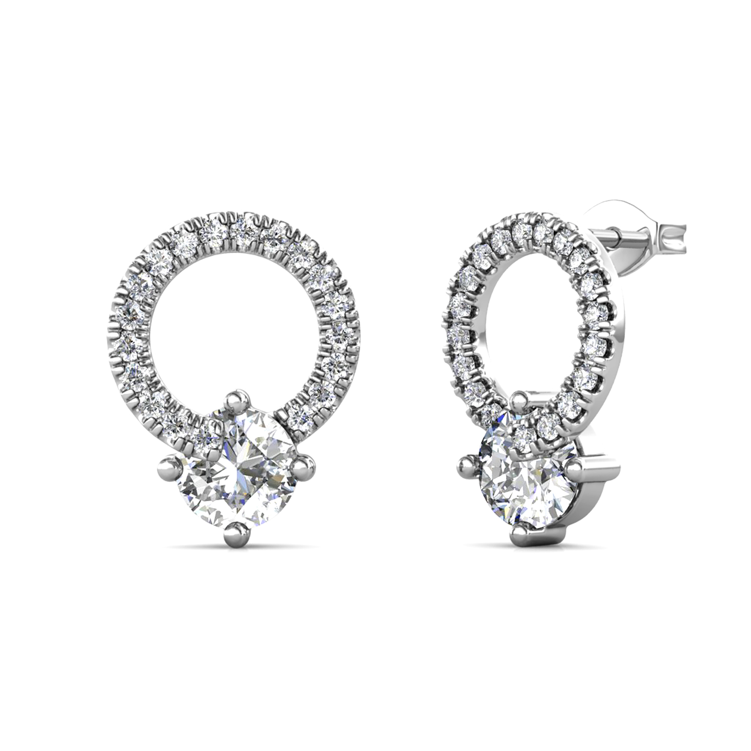 925 Sterling Silver 1.30ct Moissanite Lainey Earrings