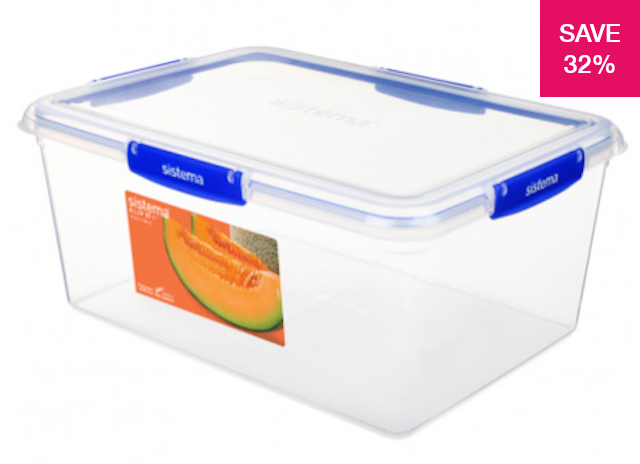 32% off on Sistema 10L Klip It Container | OneDayOnly