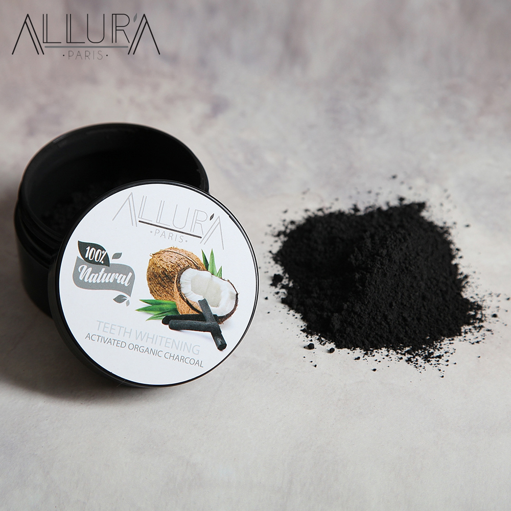 allura charcoal teeth whitening powder