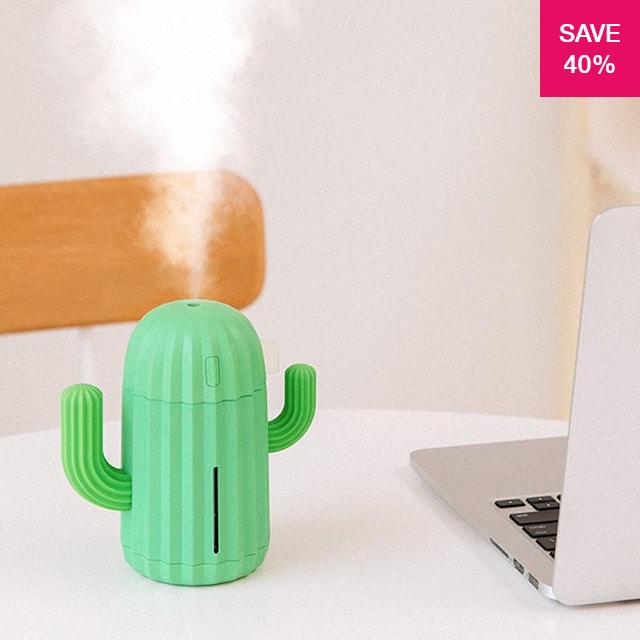 40% off on 340ml USB Cactus Humidifier | OneDayOnly