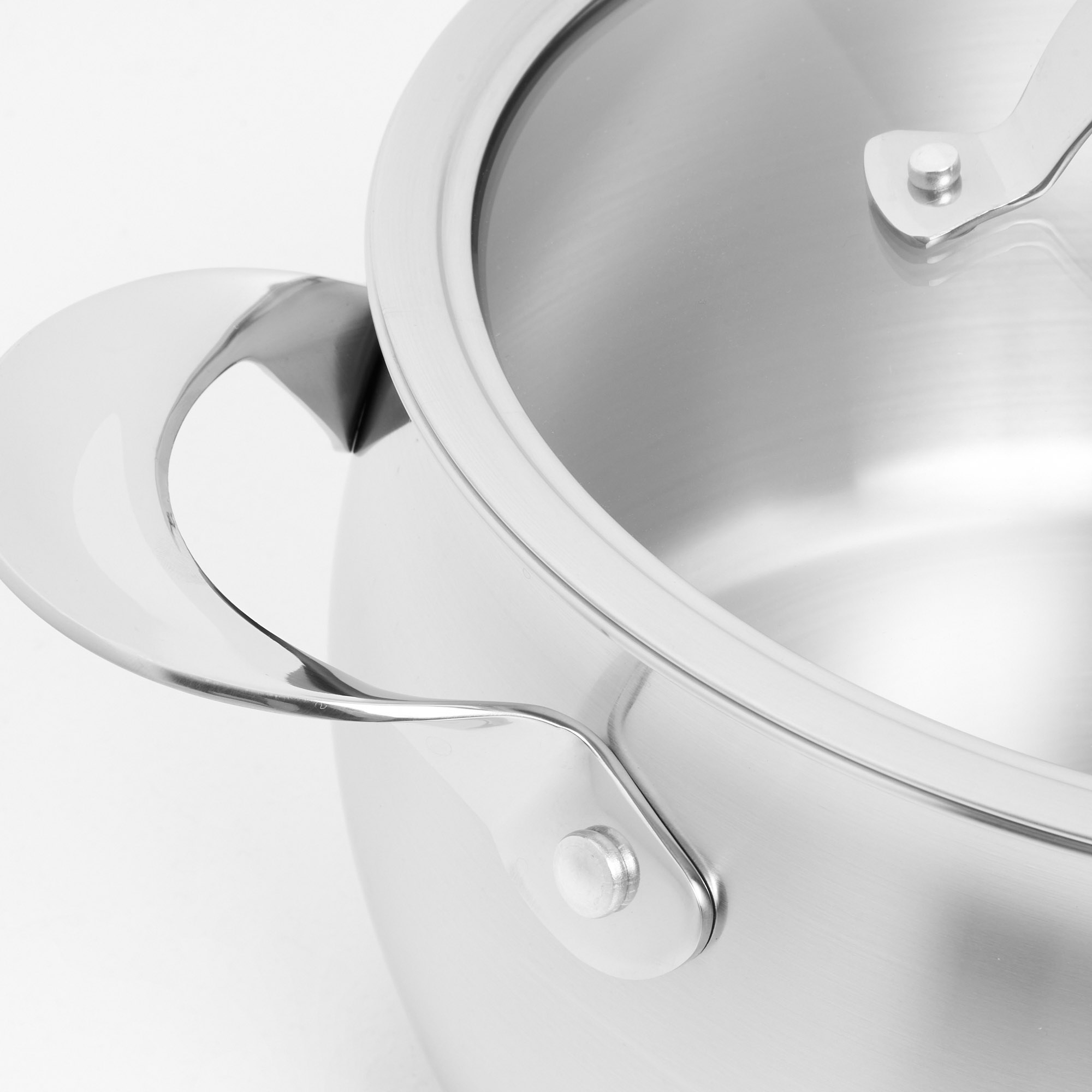 Ibell ss03bp 3 pieces stainless steel belly pot set with steel lid serving  bowl 850ml 1350ml 2000ml premium quality silver