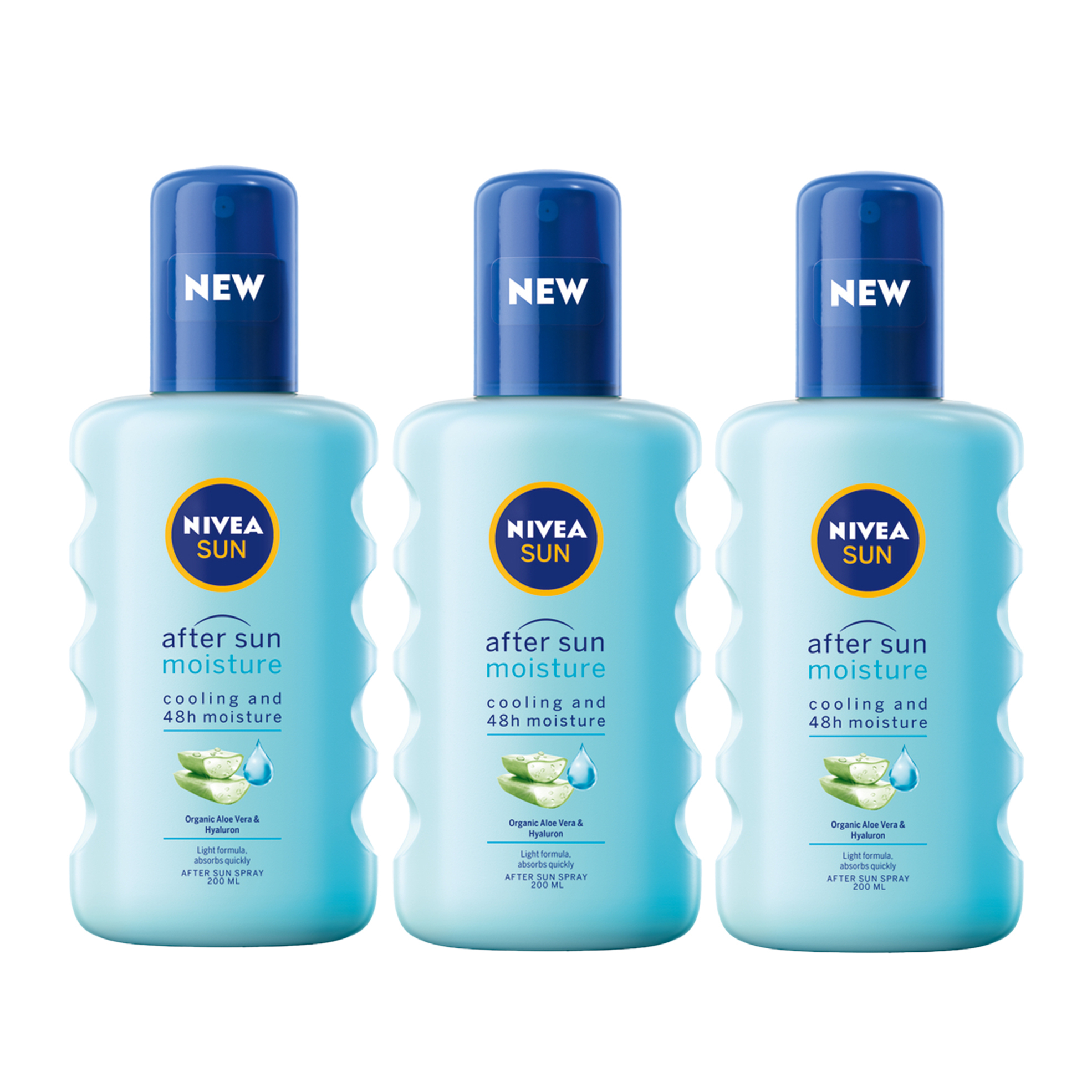 3x 200ml After Sun Moisturising Sprays