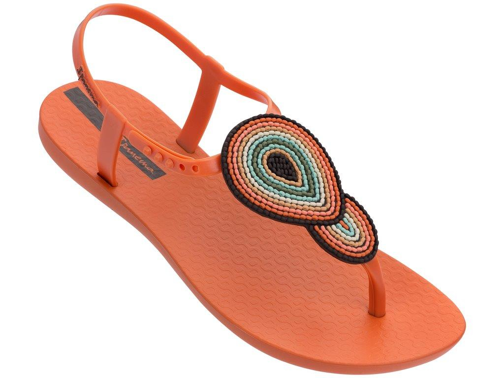 ladies orange flip flops