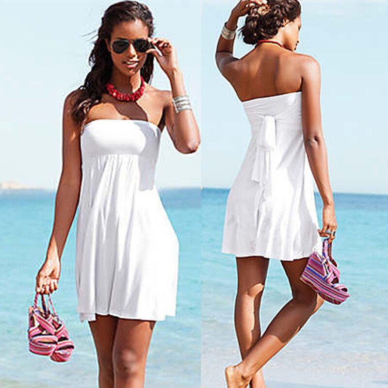 strapless beach coverup