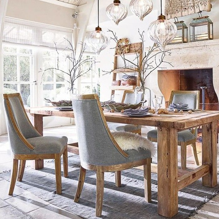 rustic wood dining chairs