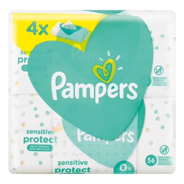 12x 56's Sensitive Protect Baby Wipes