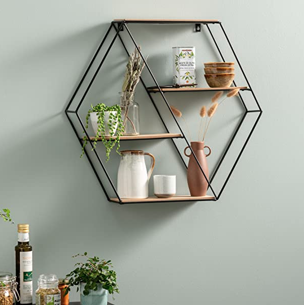 36 off on Steel and Wood Geometric Shelf OneDayOnly