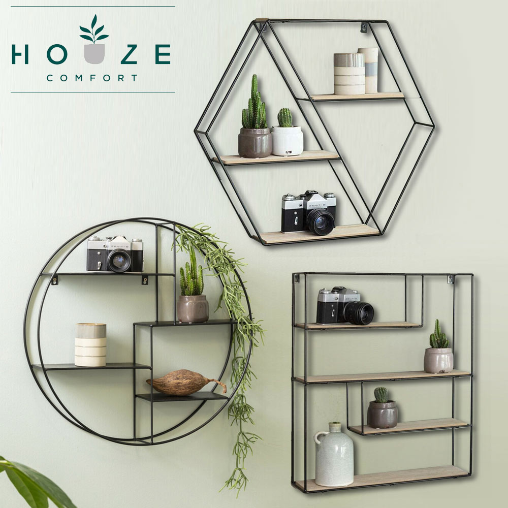 36 off on Steel and Wood Geometric Shelf OneDayOnly