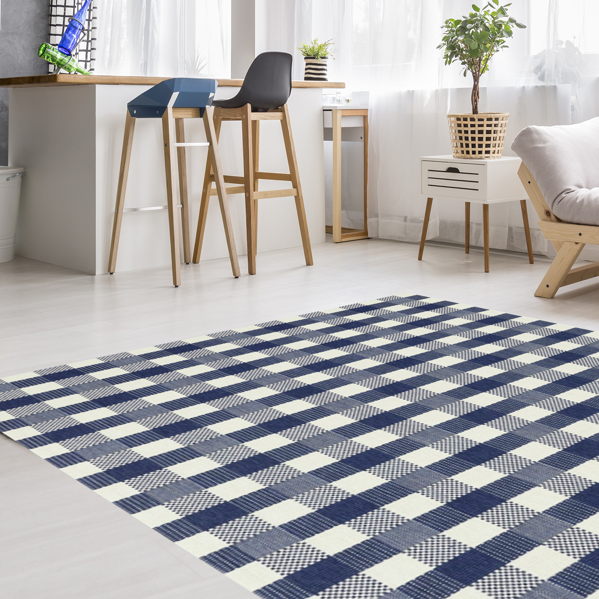 57 off on Rugs Original Blue & Cream Fenix Rug OneDayOnly