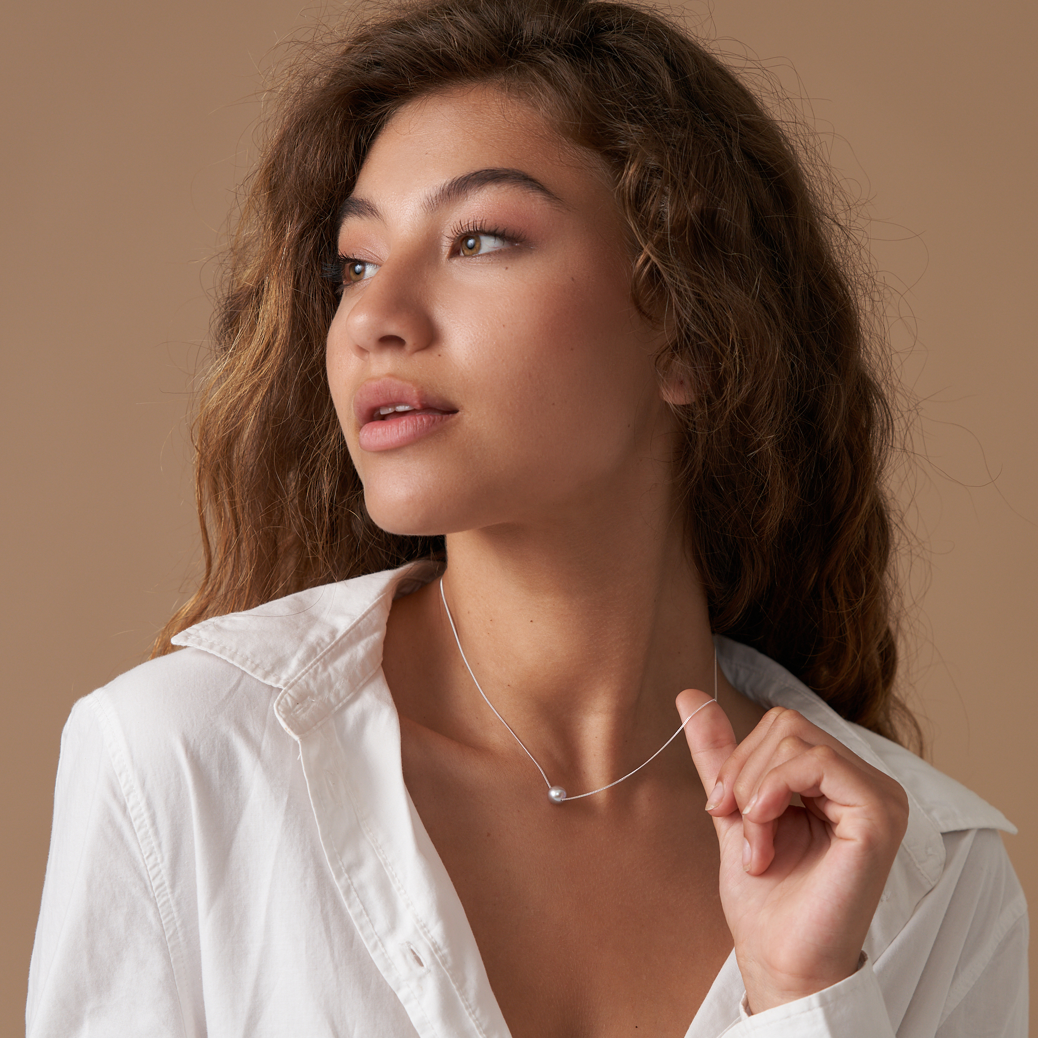 off on Floating Pearl Sterling Silver 