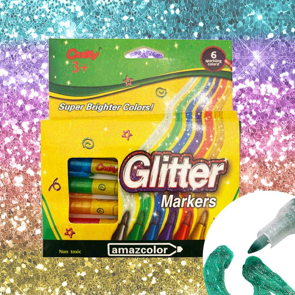 52 off on 6Piece Glitter Marker Set OneDayOnly