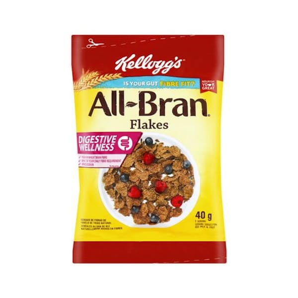 20x 40g All-Bran Flakes Cereal Packets