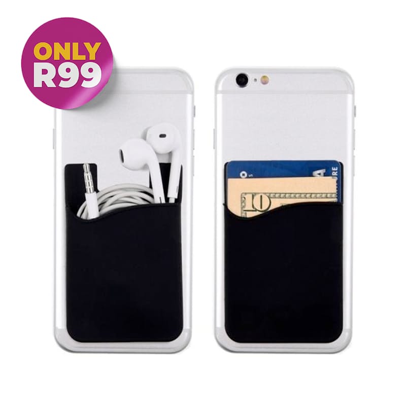 Pack of 2 or 4 Stick-On Silicone Phone Card Sleeves