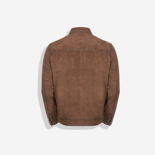 44% off on Men's Suede Leather Olive Jacket | OneDayOnly