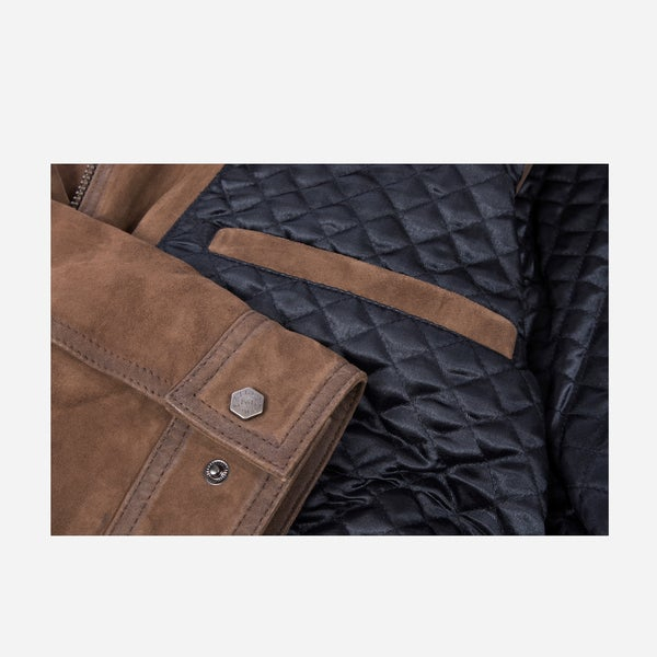 44% off on Men's Suede Leather Olive Jacket | OneDayOnly