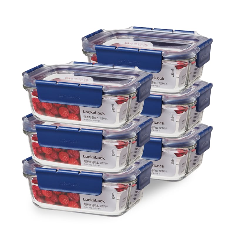 27% off on 6-Piece Top Glass Rectangular Storage Container