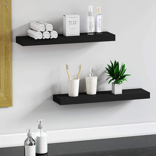 45 off on 2x Black Concealed Floating Shelves OneDayOnly