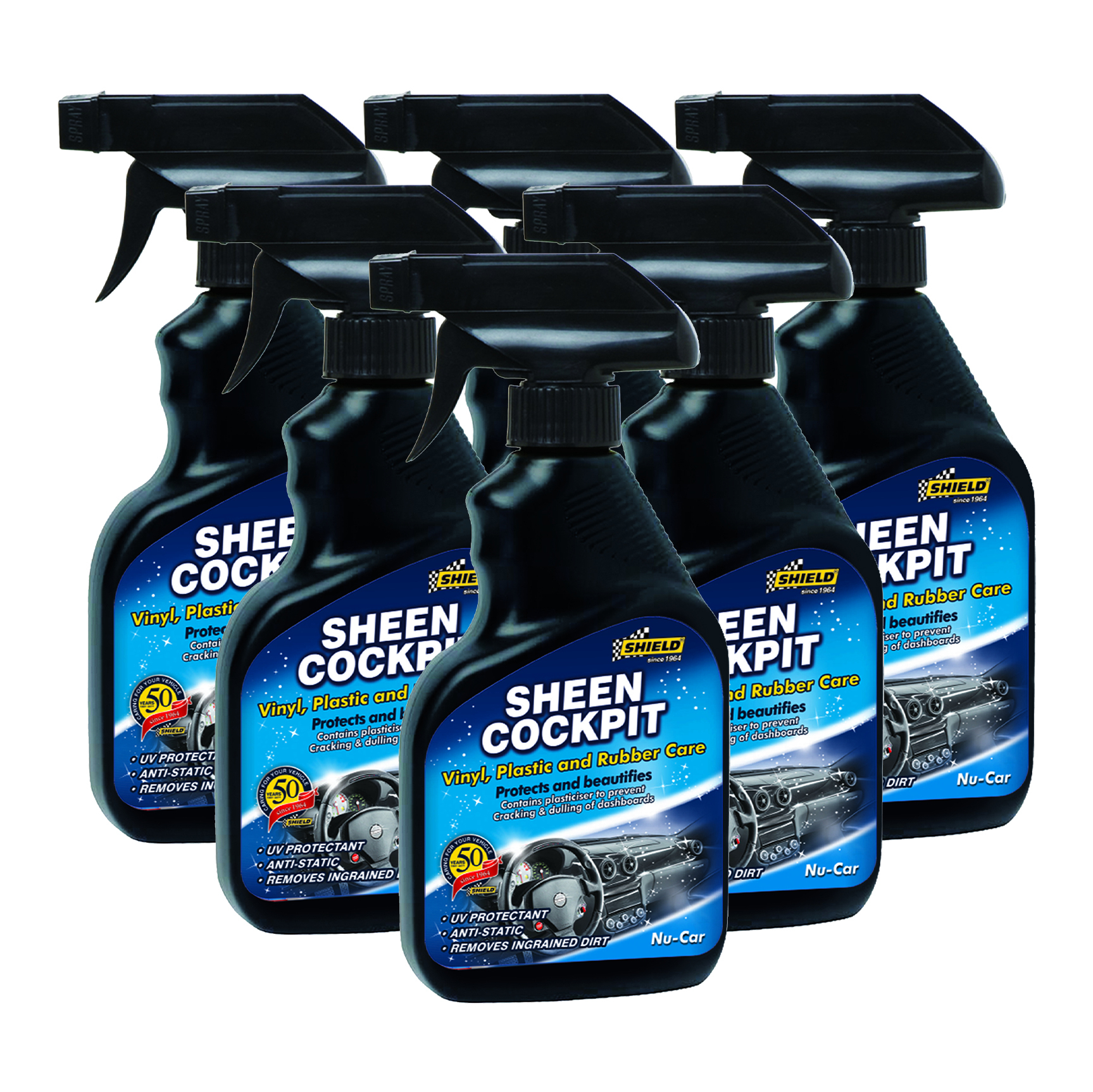 20% off on Shield Pack of 6 350ml Cockpit Spray | OneDayOnly