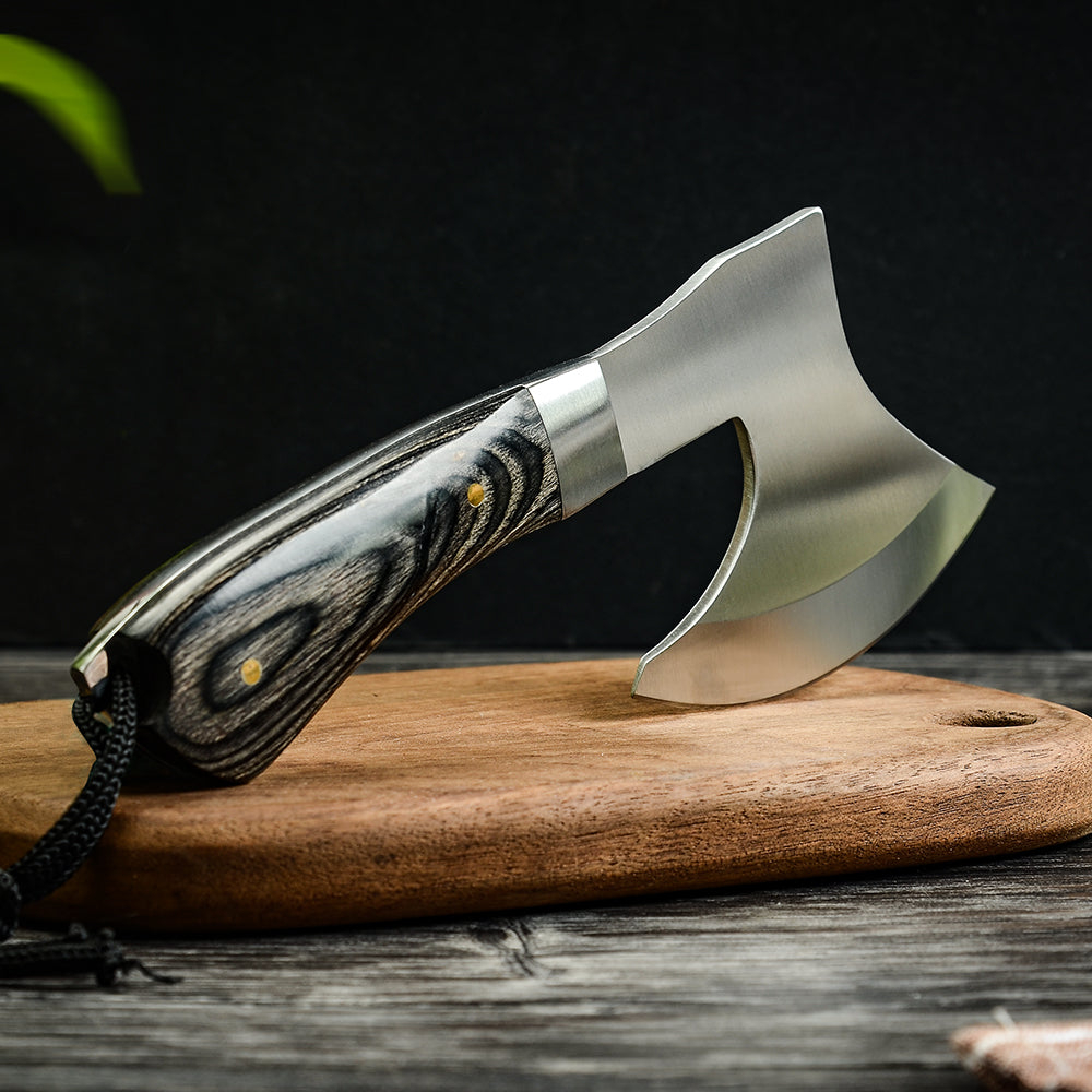 20.3cm Multifunctional Braai Cleaver Axe with Sheath & Rope Lanyard