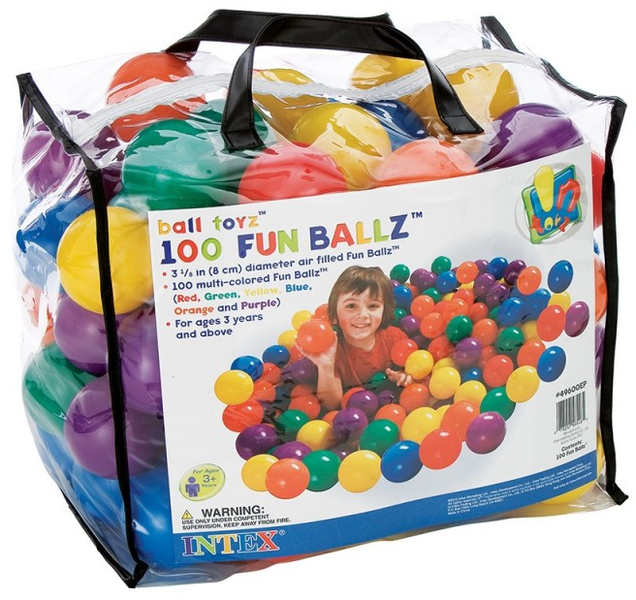 Fun Ballz Multicolor Plastic Balls INTEX Fun Ballz™ Ball Pit Balls