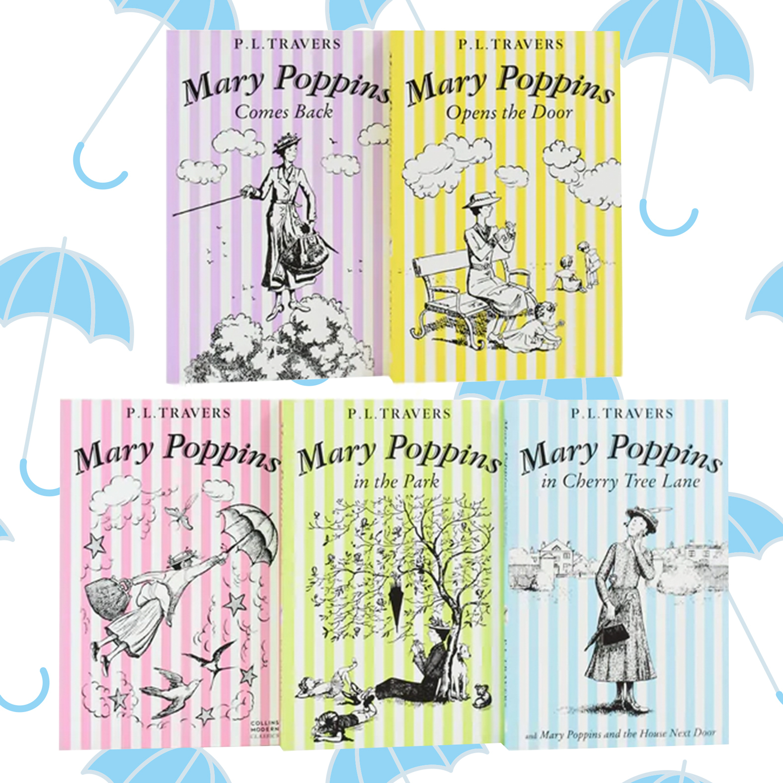 Mary Poppins 5 Book Bundle Box Set