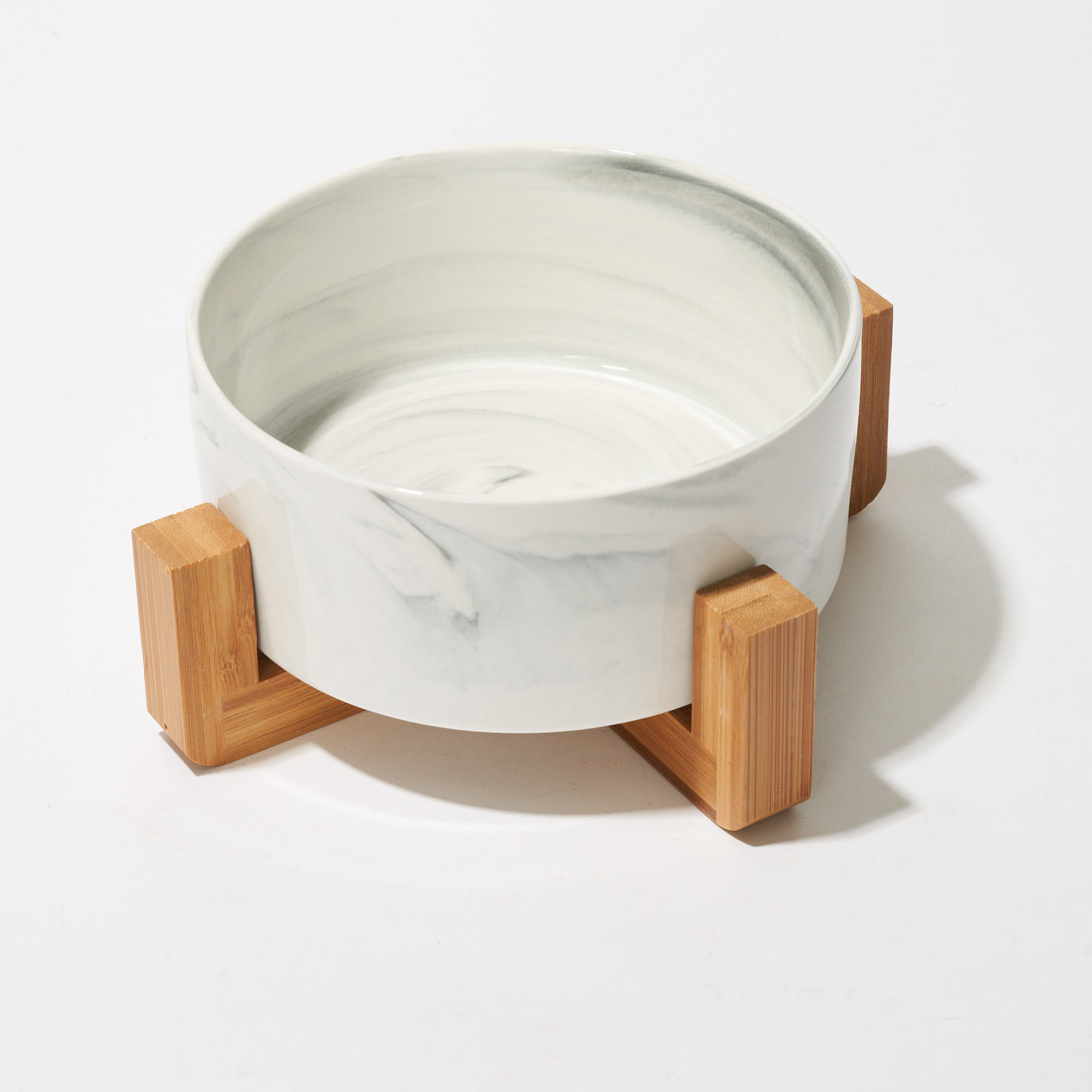 wood and ceramic bowl