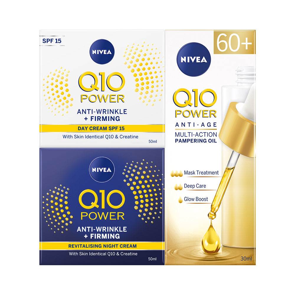 49% off on NIVEA 3-Piece Q10 Face Care Bundle | OneDayOnly