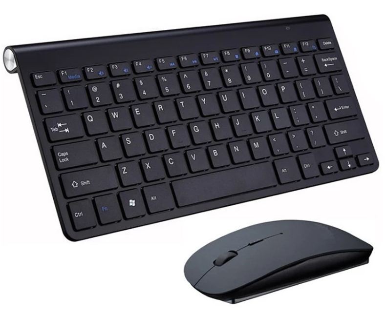 metal wireless keyboard and mouse