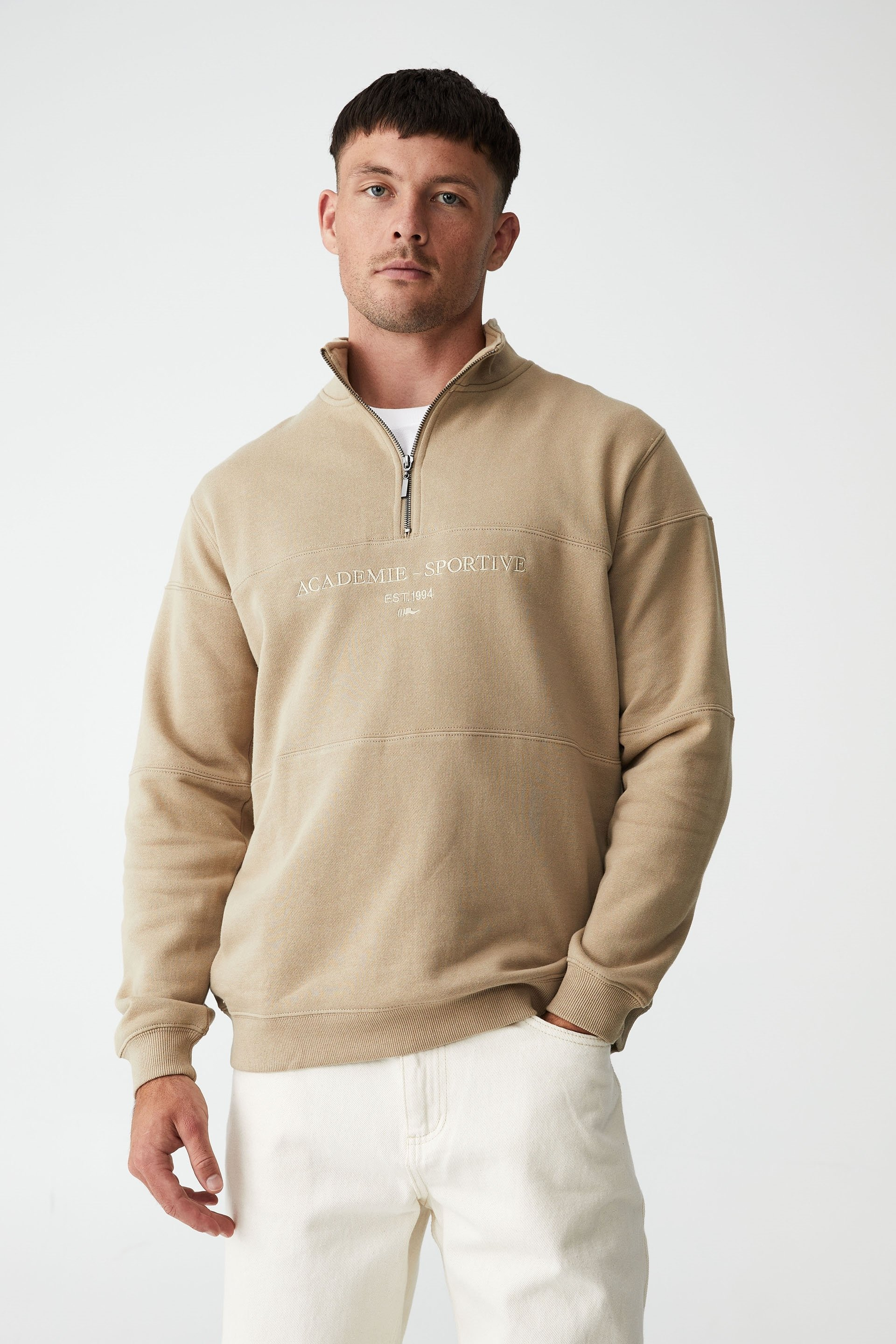 45% off on Cotton On Men's Quarter Zip Fleece | OneDayOnly