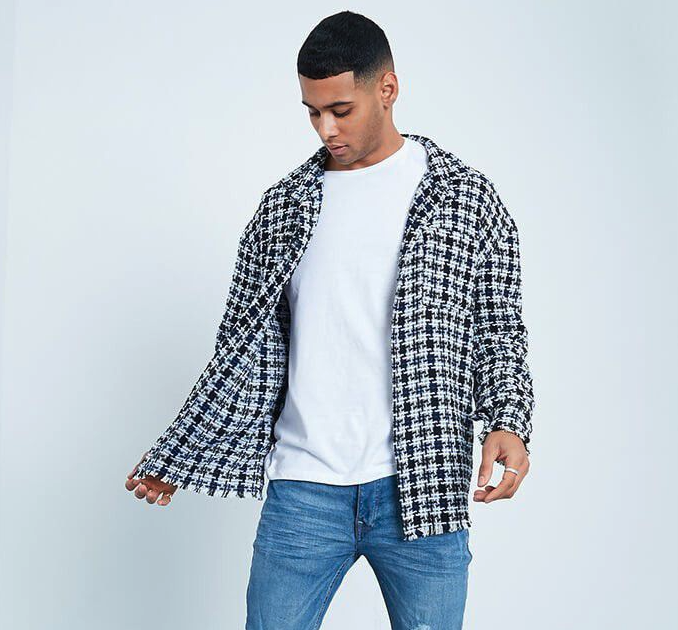 tweed shacket