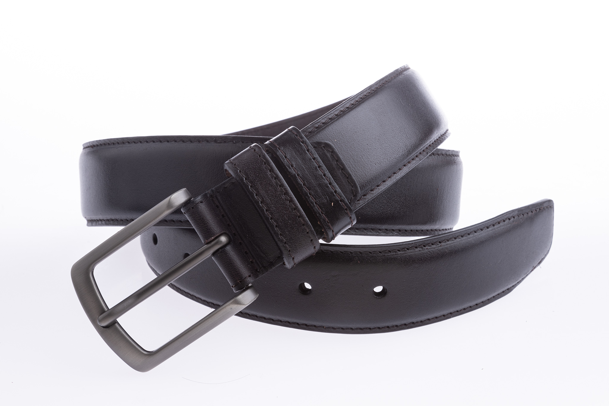 mens black leather belt