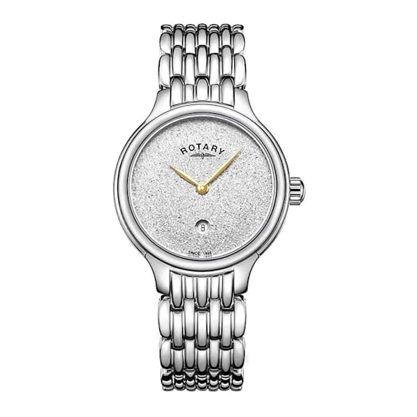 Ladies Traditional Silver Dial Stainless Steel Watch