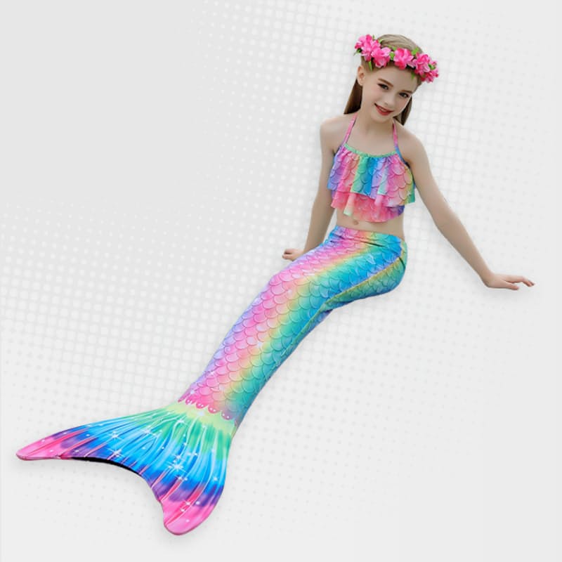 Mermaid swimming 2025 costume kids