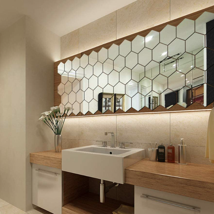 54 off on 12x Hexagon Mirror Stickers OneDayOnly