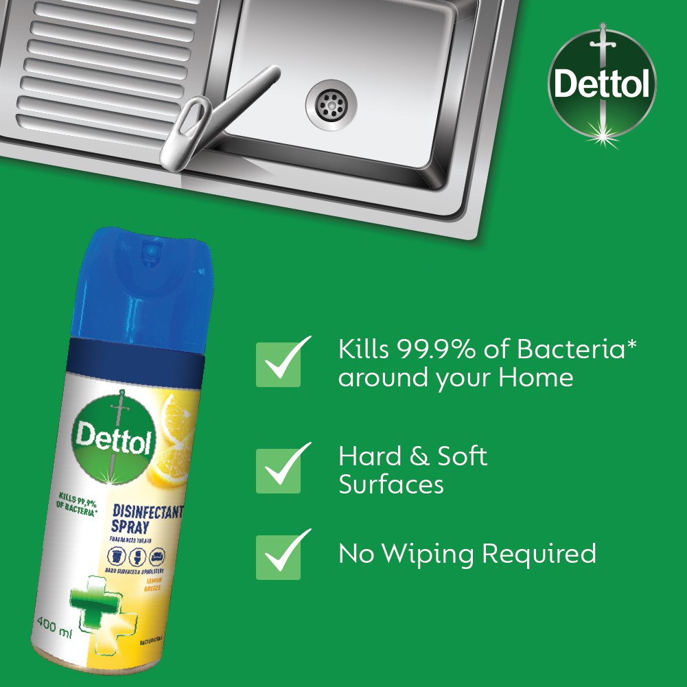 Dettol 除菌剤 99.99%除去 34% off on Dettol 6x 400ml Disinfectant Spray | OneDayOnly