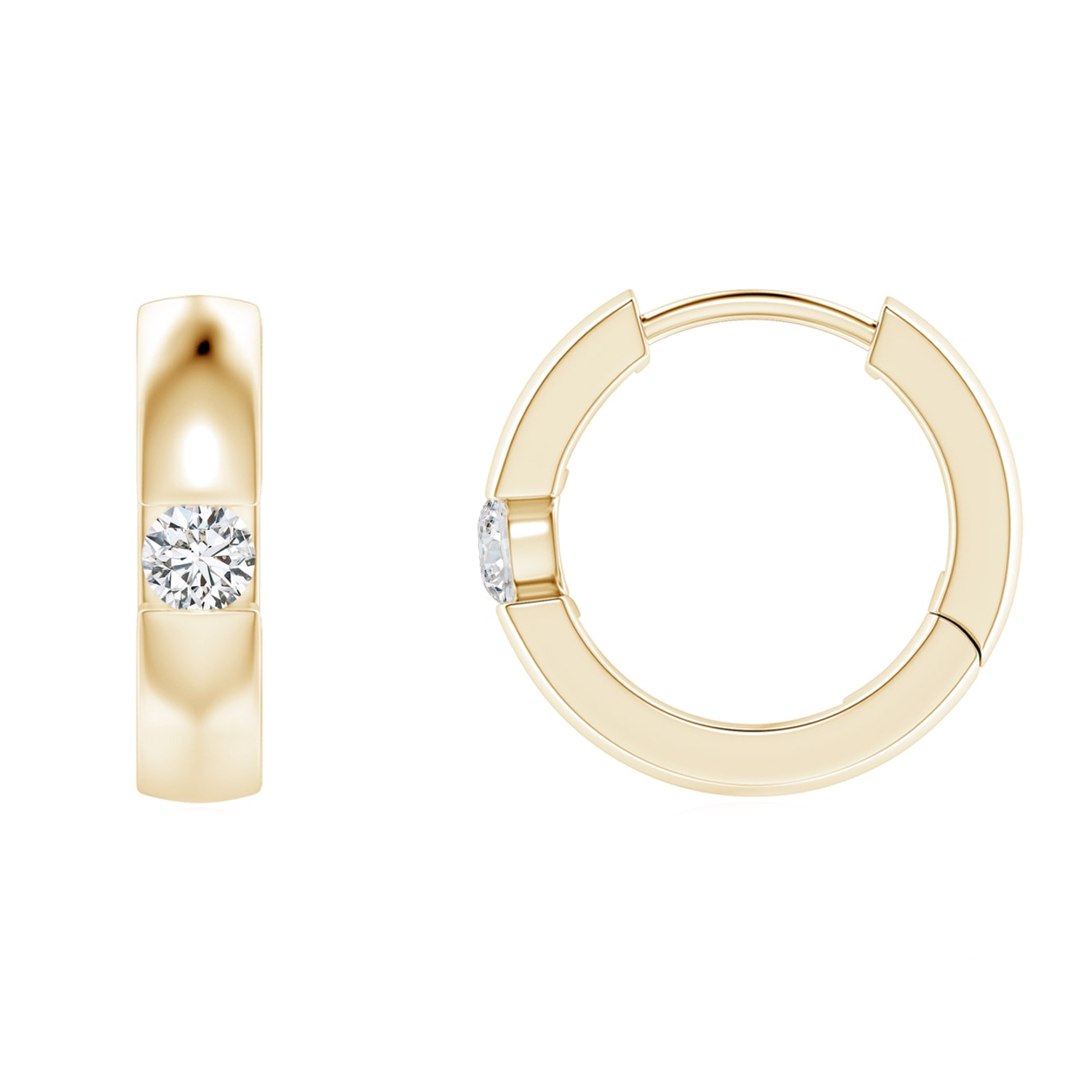 Channel-Set Round Hoops with Swarovski Crystals