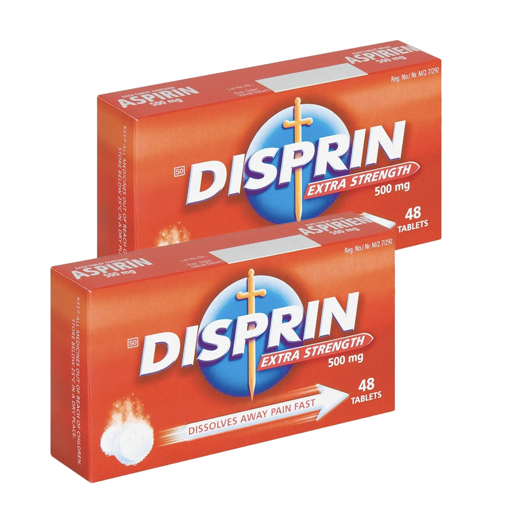 Disprin 2x 48 Aspirin OneDayOnly